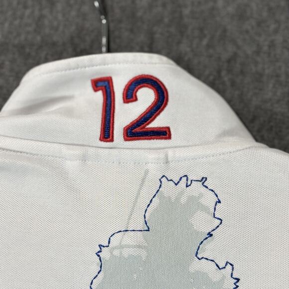 Adidas We Are Basketball Jacket Mens Large White Blue Statue Liberty 12 NBA 2009 - Picture 8 of 11